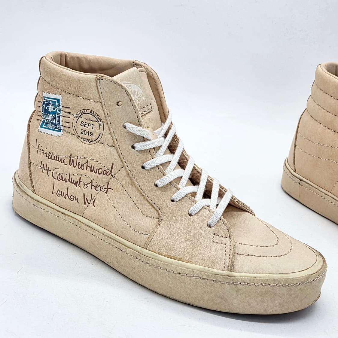 반스 X 비비안웨스트우드 스케이트하이 내츄럴 레더 (225) 상품이미지5