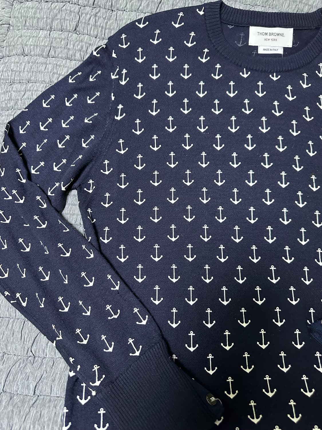 톰브라운 앵커 패턴 네이비 니트 상품이미지3