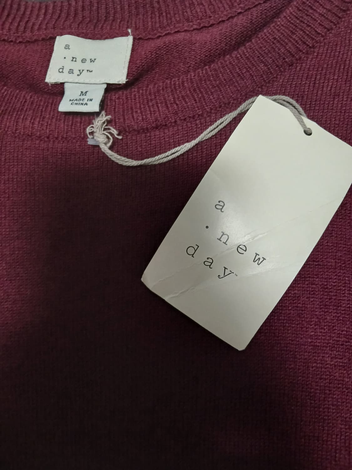 A new day 버건디 얇은 니트 상품이미지2