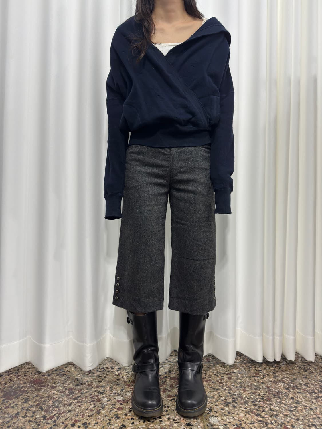 comme ca ism design wool half pants 상품이미지2