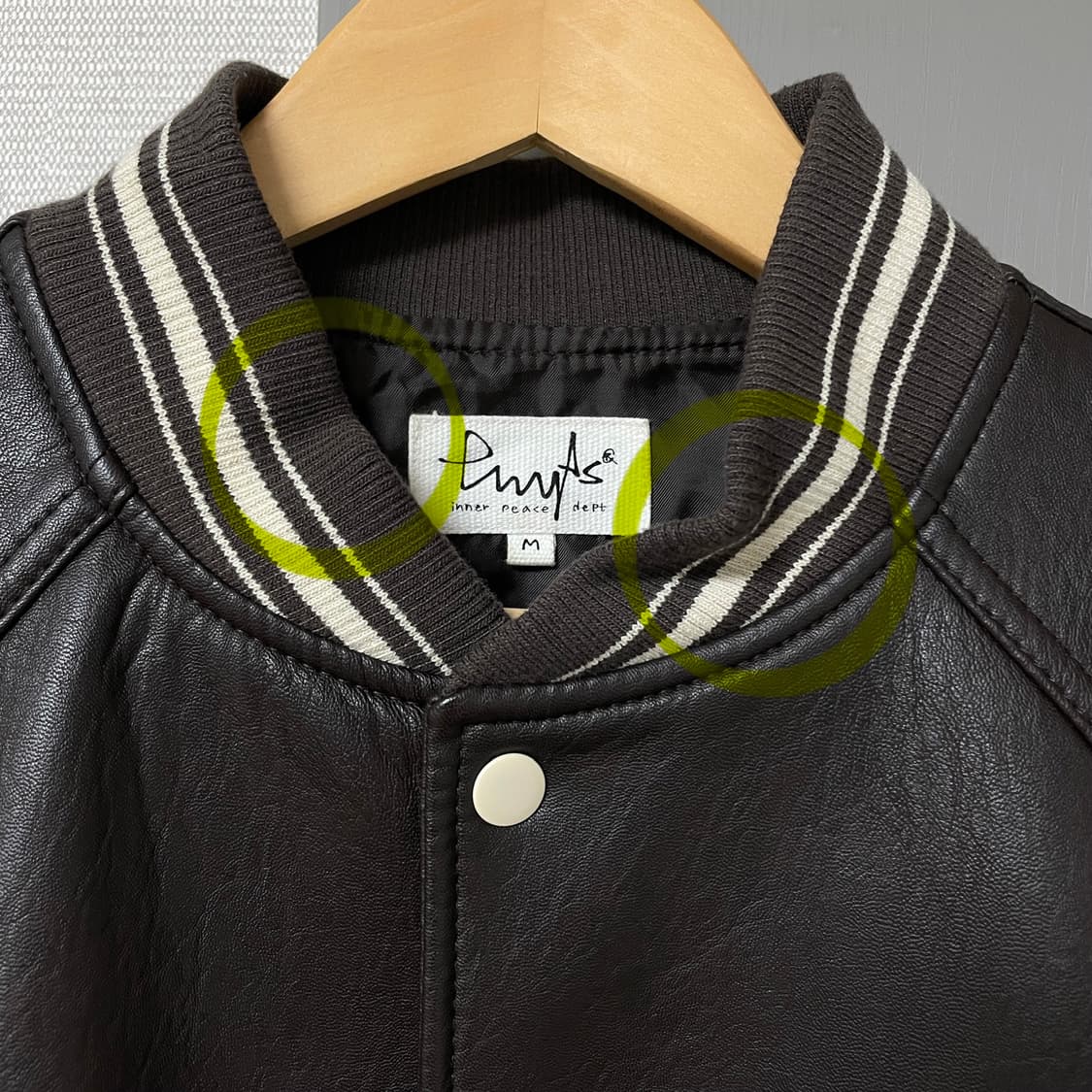 피지컬 디파트먼트 LEATHER VARSITY JACKET 상품이미지5