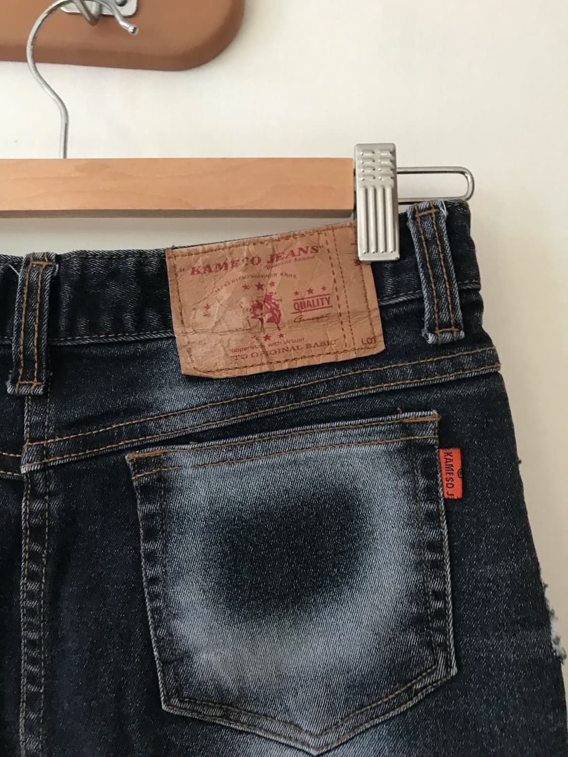 데님 프린지 미디 스커트 상품이미지8