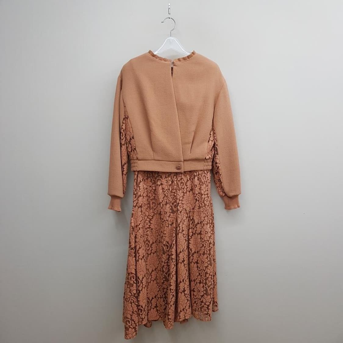 한섬 마인 2020 레이스 배색 투피스 원피스 세트 76-90-155 상품이미지5