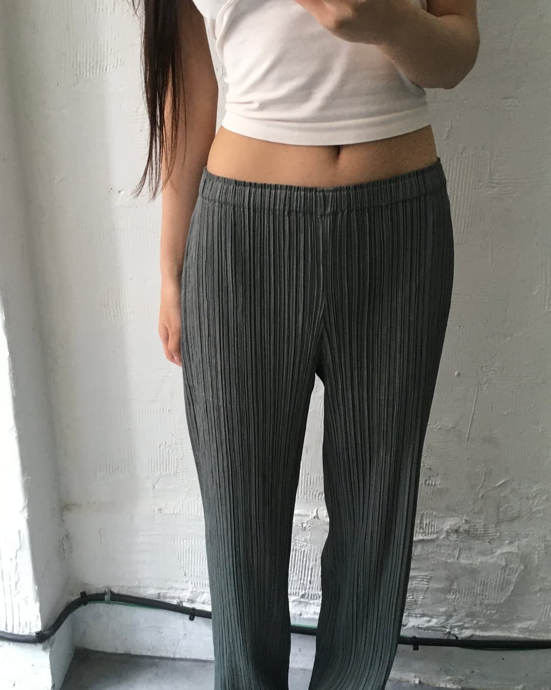 PLEATS PLEASE 플리츠플리즈 그레이 플리츠 팬츠 상품이미지2