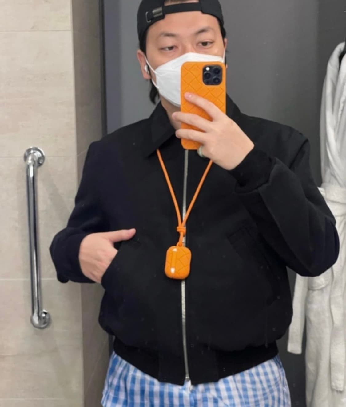 [M] 렉토 콘트라스트 칼라 디테일 코튼 블루종 바시티 점퍼 자켓 상품이미지5