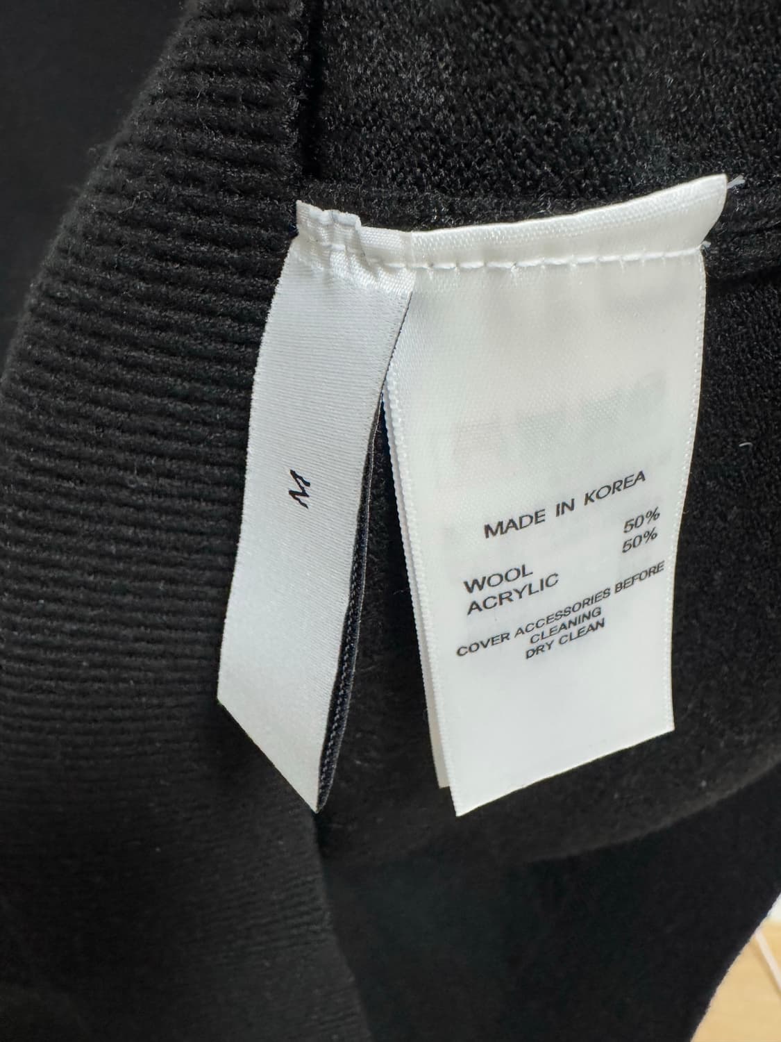 laine 라이네 블랙 반폴라 니트 m 95 상품이미지2