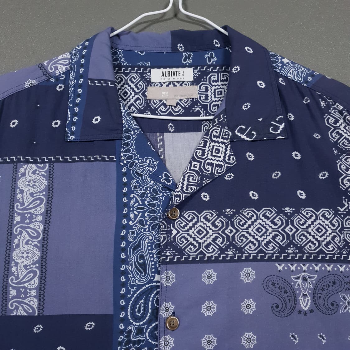 XL) 빈폴 신형 21ss 페이즐리 올오버 패턴 반다나 반팔 셔츠 남방 상품이미지3