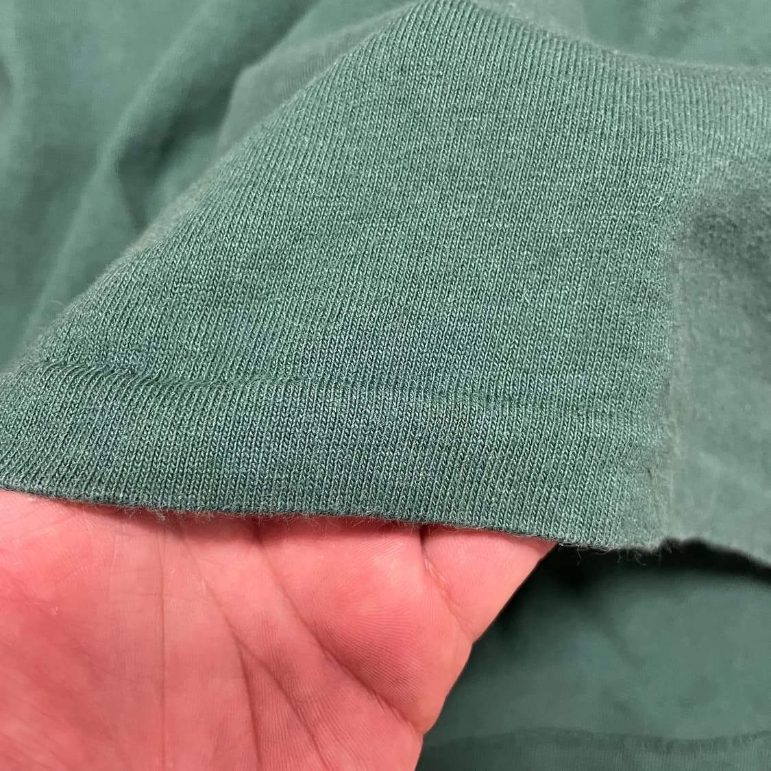 90s 싱글스티치 수소봉제 헨리넥 티셔츠 XL 상품이미지5