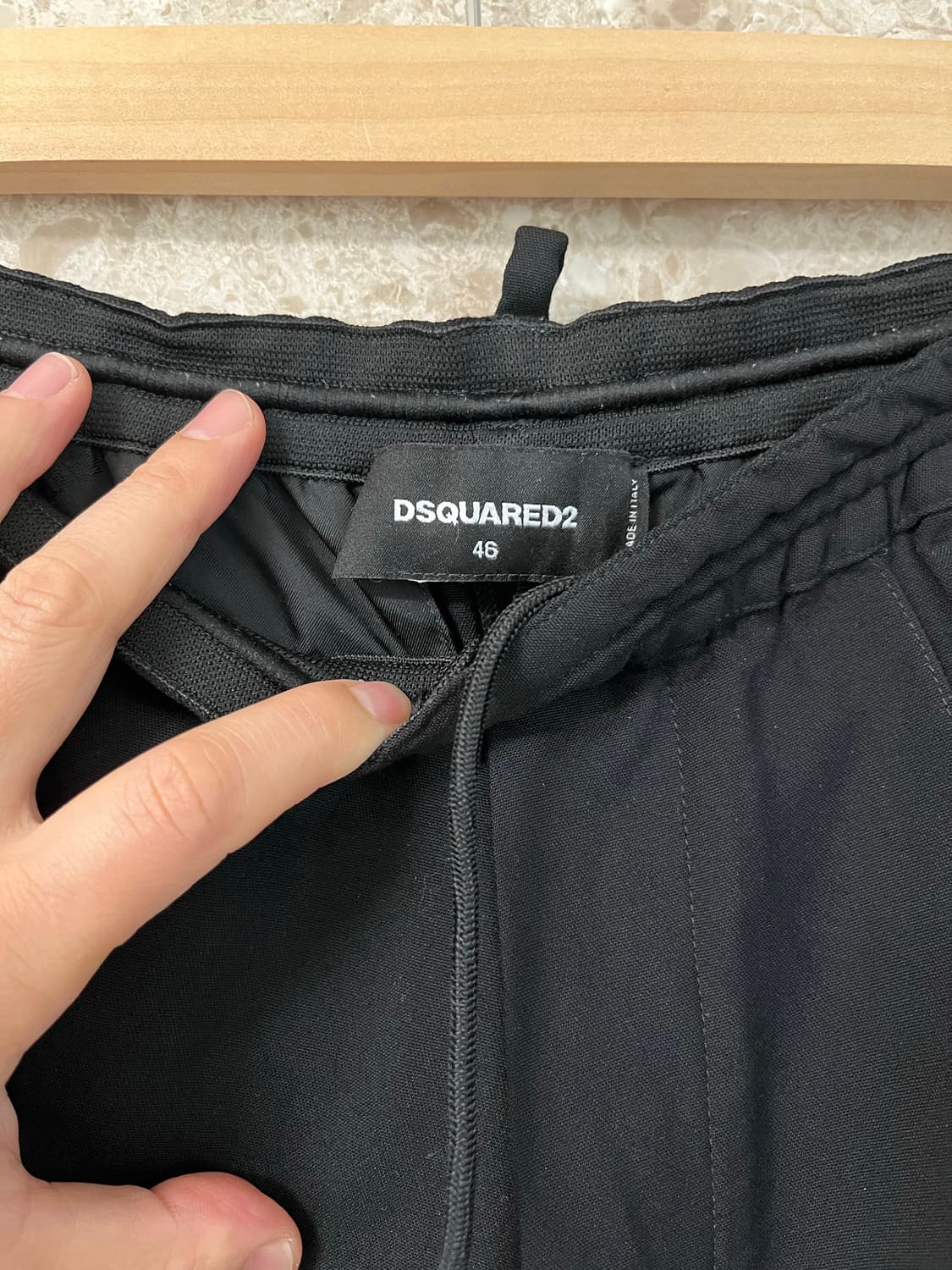 DSQUARED2 블랙 지퍼 디테일 슬랙스 46 정품 상품이미지3