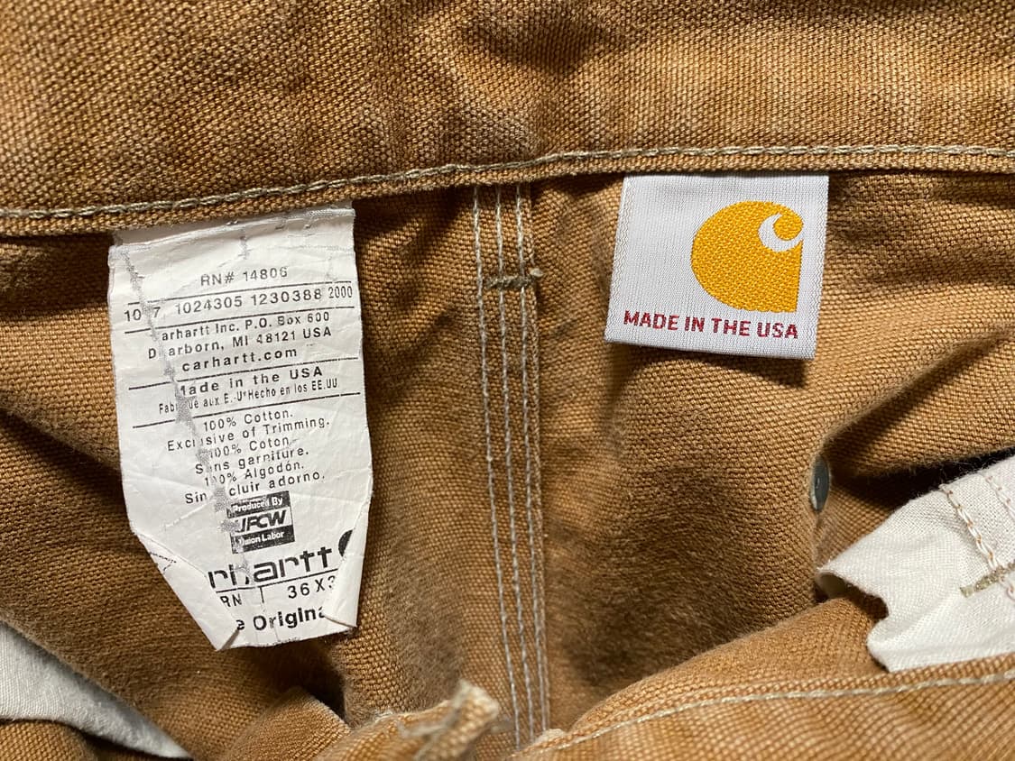 [36x30] 칼하트 더블니 팬츠 브라운 USA 상품이미지3