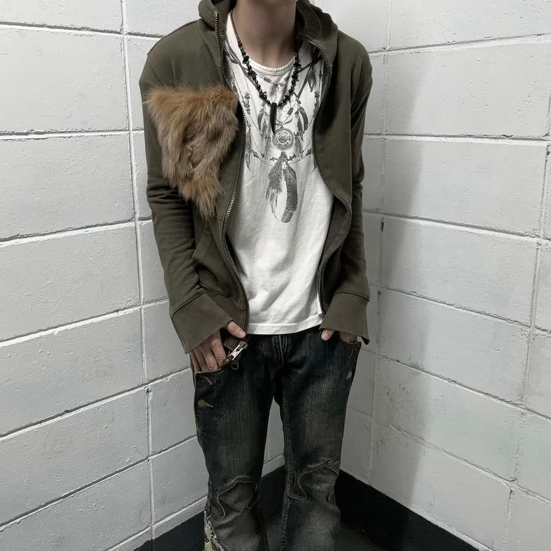 G.o.a 00’s archive fur hood jacket 상품이미지8