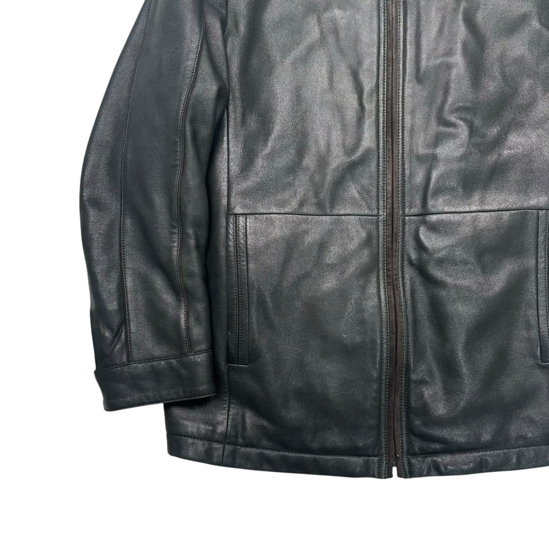 Saint Michelle 퍼 라이딩 램스킨 레더 자켓 L 상품이미지3