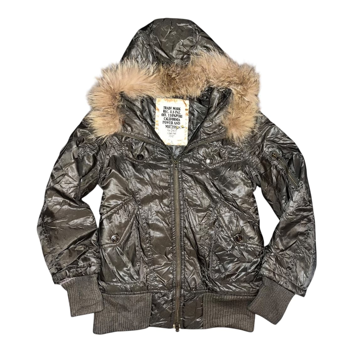 VonDutch 본더치 퍼후드 투웨이 패딩 y2k펑크갸루 상품이미지1