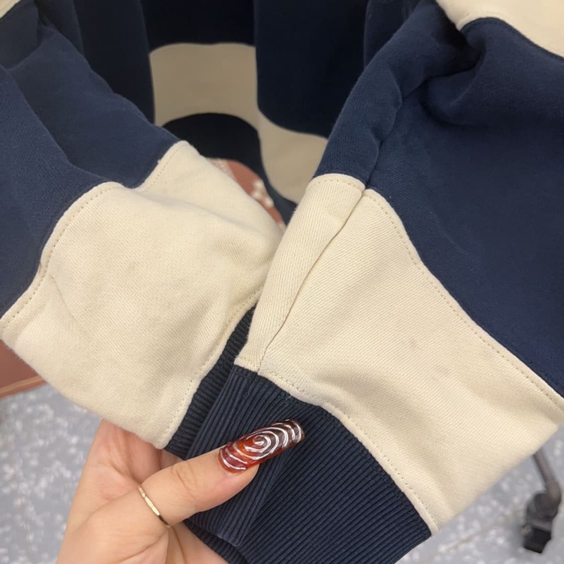 커버낫 레트로 볼드 스트라이프 럭비 카라 롱슬리브 XL C09498 상품이미지7