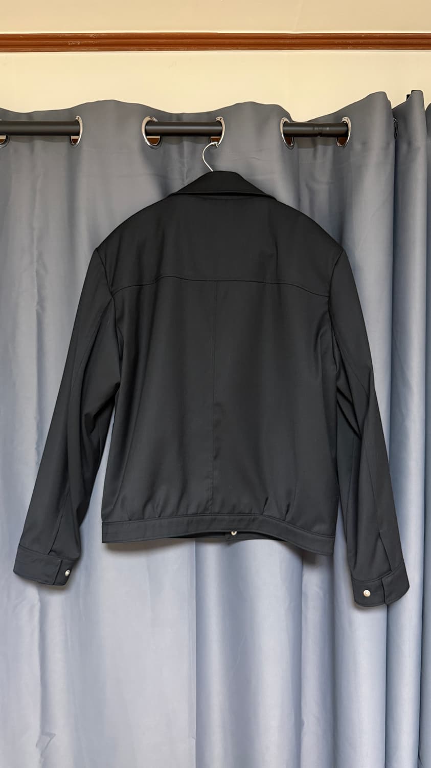 MILITARY ZIP-UP SHORT JACKET BLACK 상품이미지5