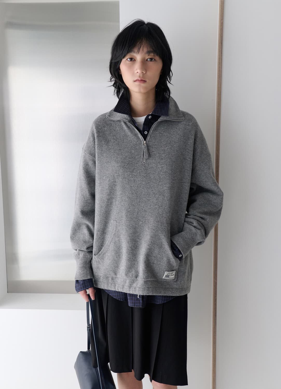 르바 니트 하프 집업 상품이미지1