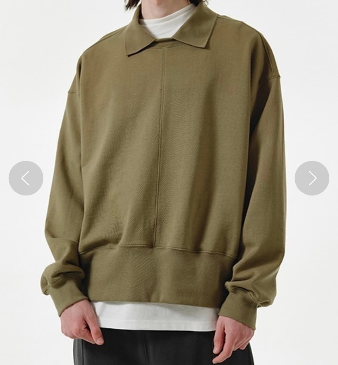 [M] IEY 와이드 카라 스웨트셔츠 상품이미지1