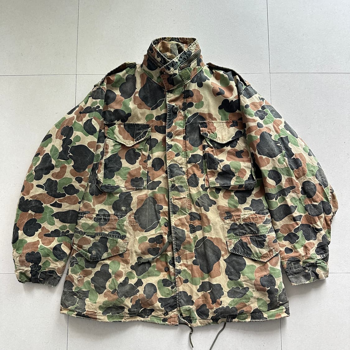 70s SO-SEW 제작 덕카모 프로그스킨 패턴 M65 필드자켓 상품이미지1