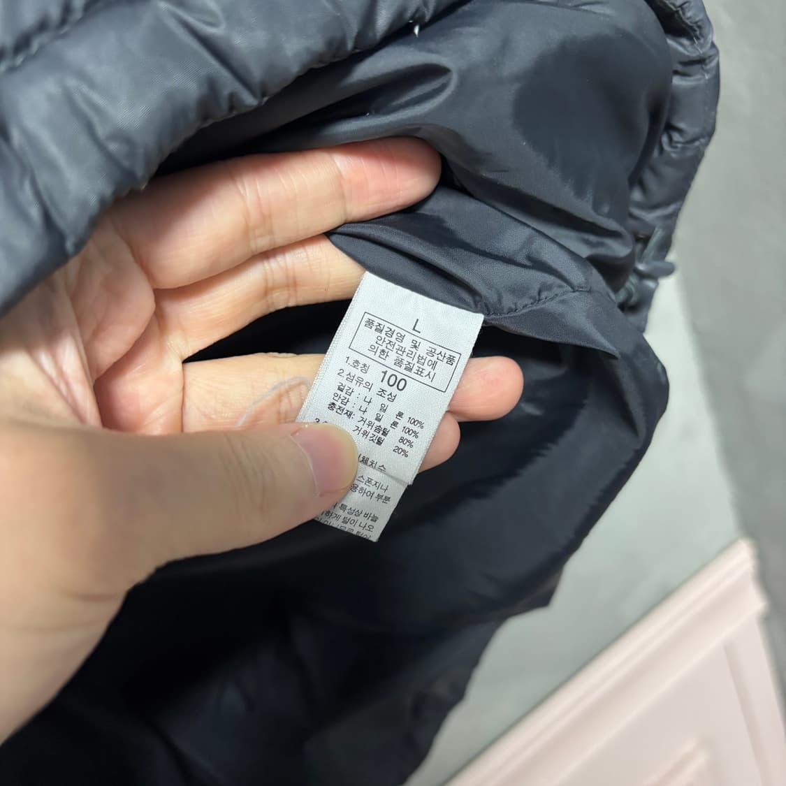 노스페이스 눕시 600 구스다운 경량패딩 회색 그레이 상품이미지3