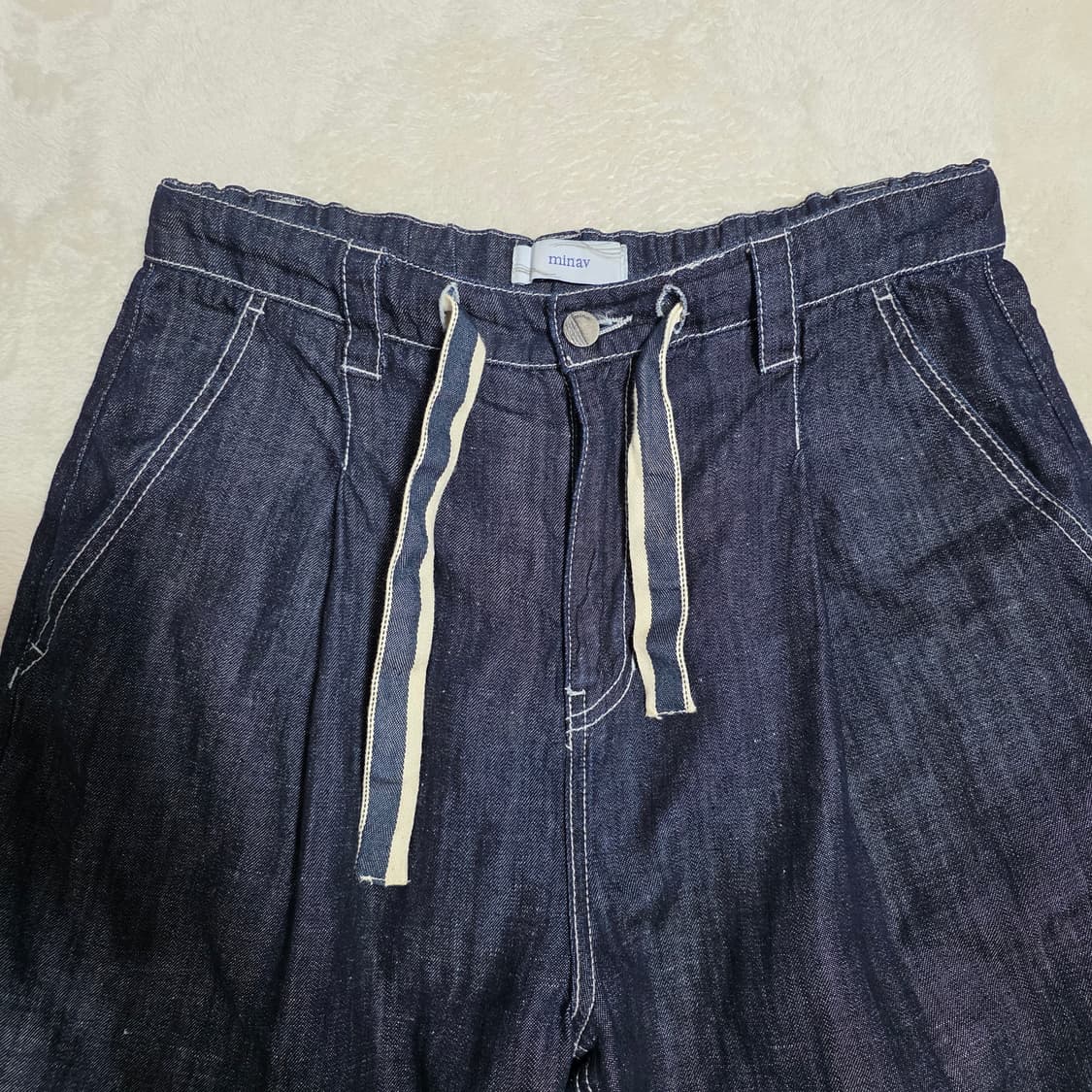 (L)미나브 밴딩 린넨 데님 팬츠 상품이미지2