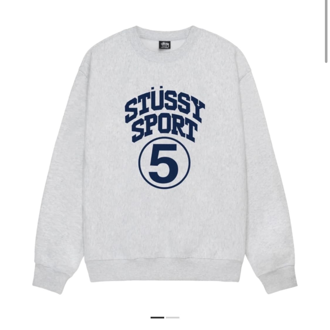 M 스투시 스포츠 5 크루 애쉬 헤더 그레이 맨투맨 상품이미지1