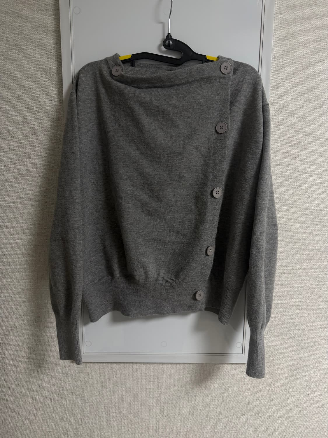 vintage 사선 단추 니트 집업  상품이미지2