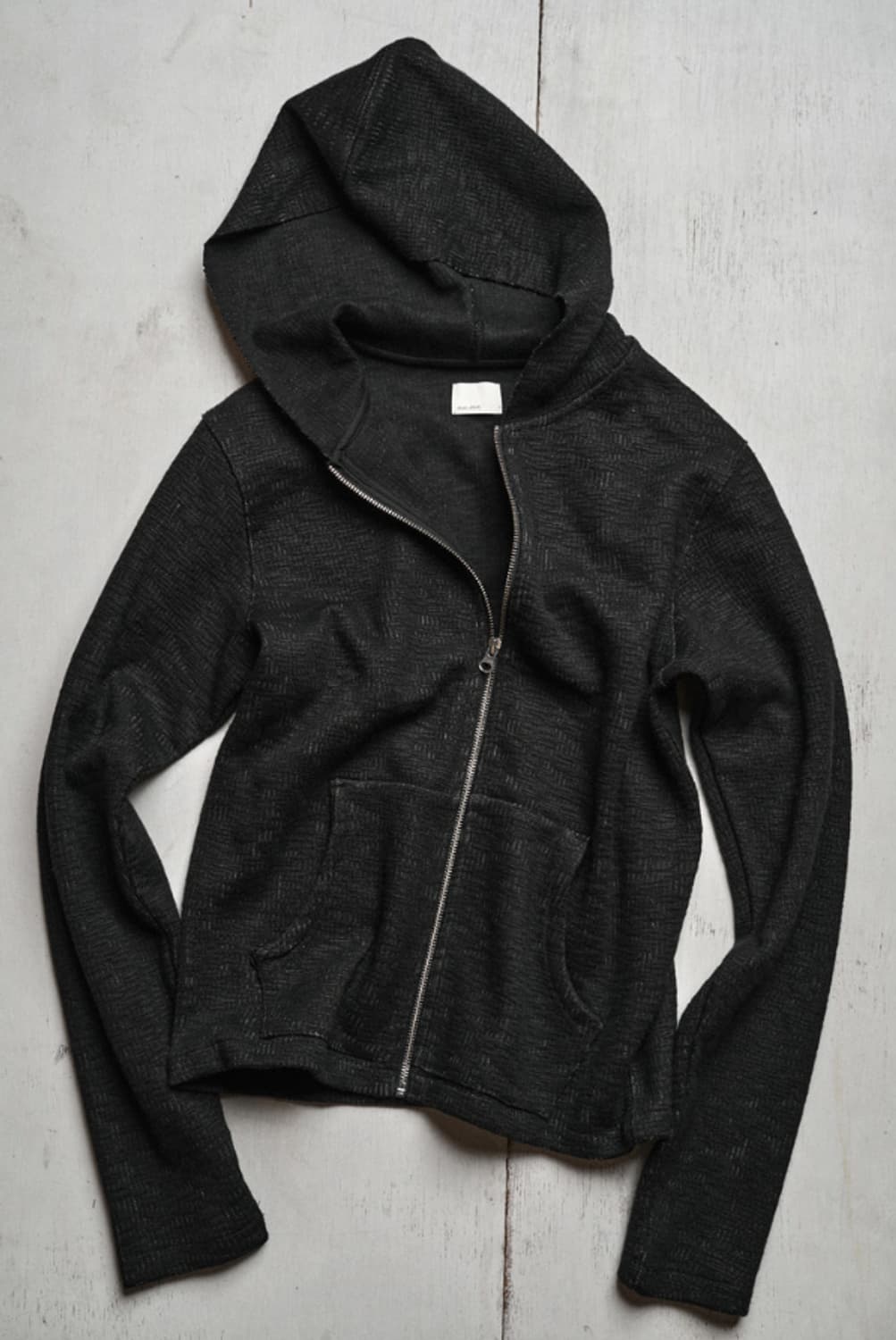 (새상품) [1] 모노프리베 텍스쳐 후드집업 블랙 상품이미지1