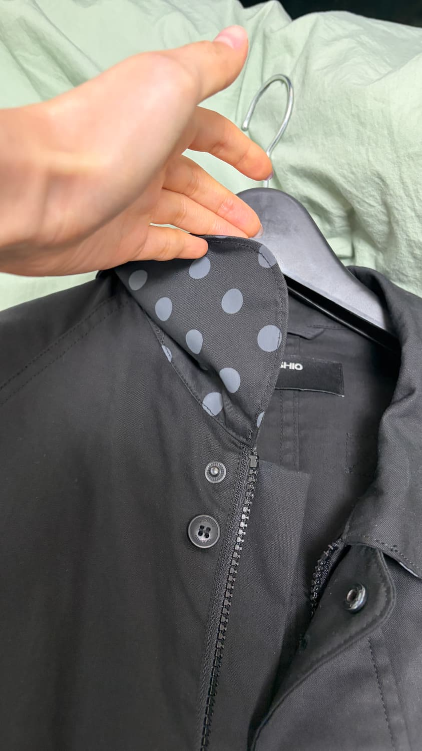 오헤시오 TRENCH COLLAR JUMPER (블랙) 상품이미지5