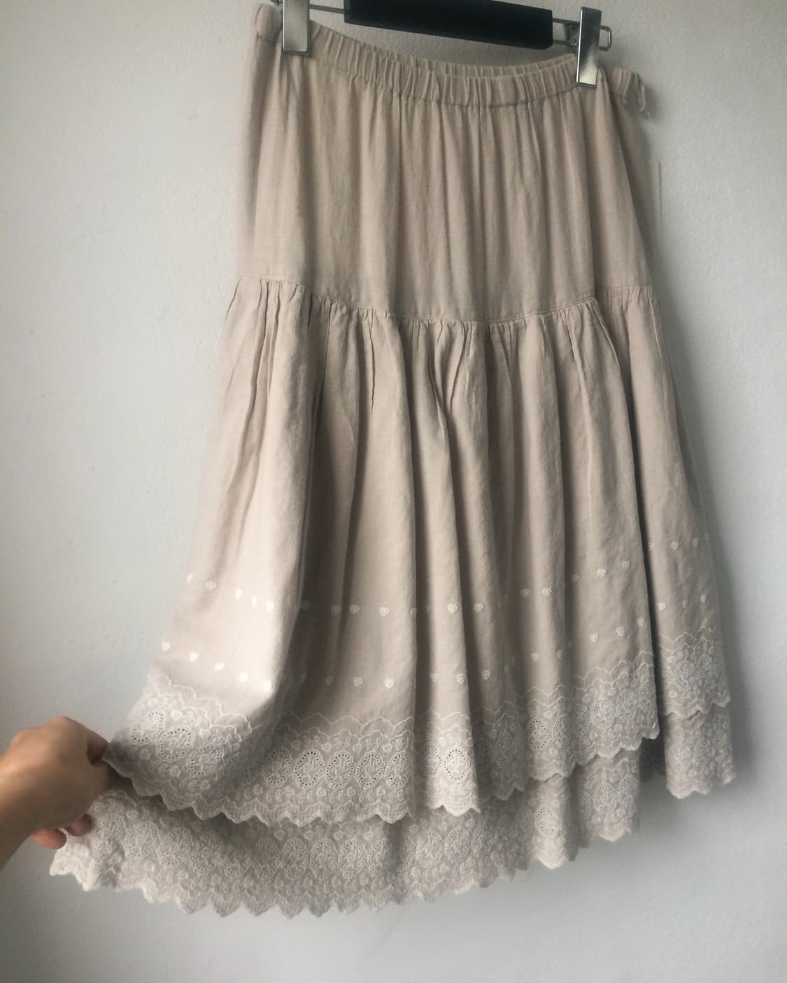 Punching point midi skirt 상품이미지2