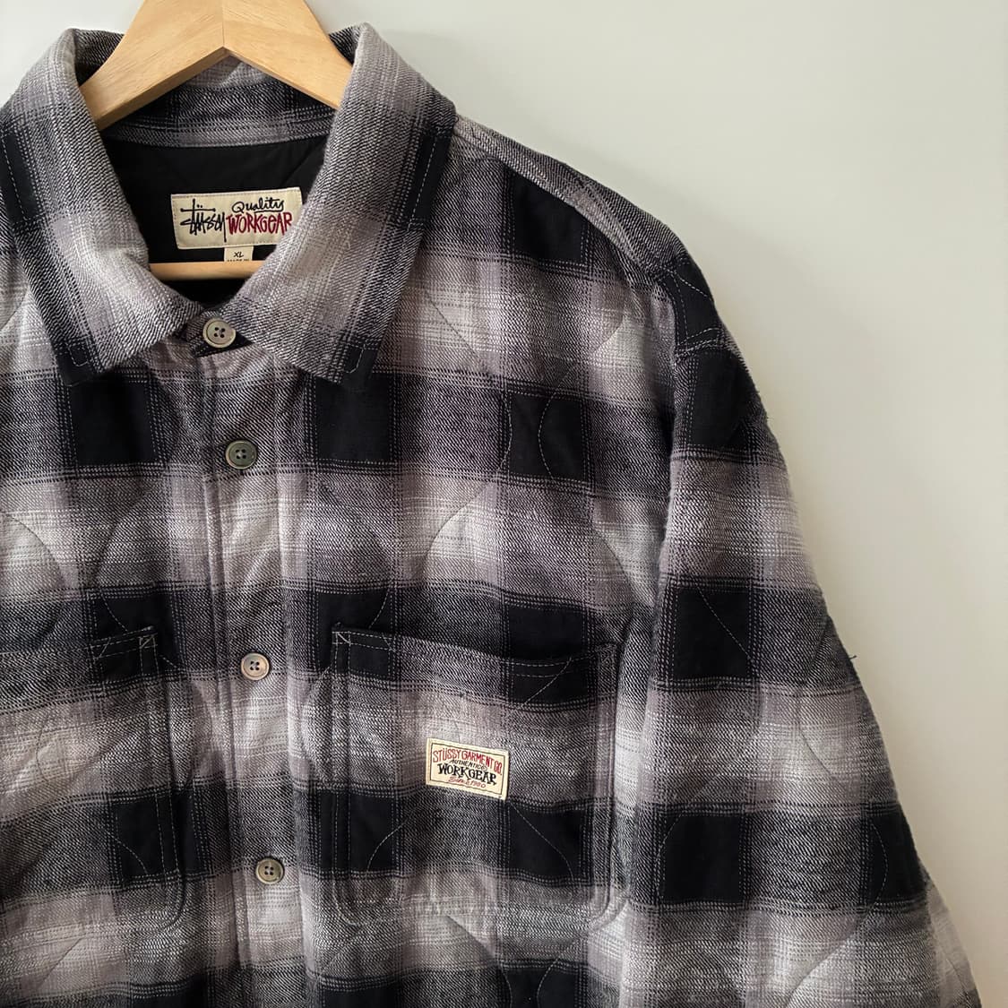 스투시 워크기어 체크 퀄팅 자켓 상품이미지2