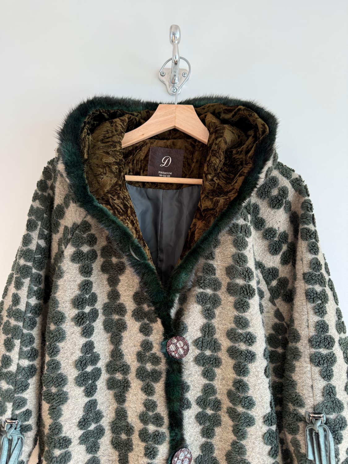 Pre owned 울 블렌드 후드 코트 상품이미지2