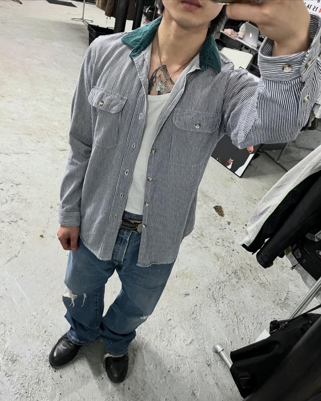 80s Prentiss Outdoors hickory shirt  상품이미지1