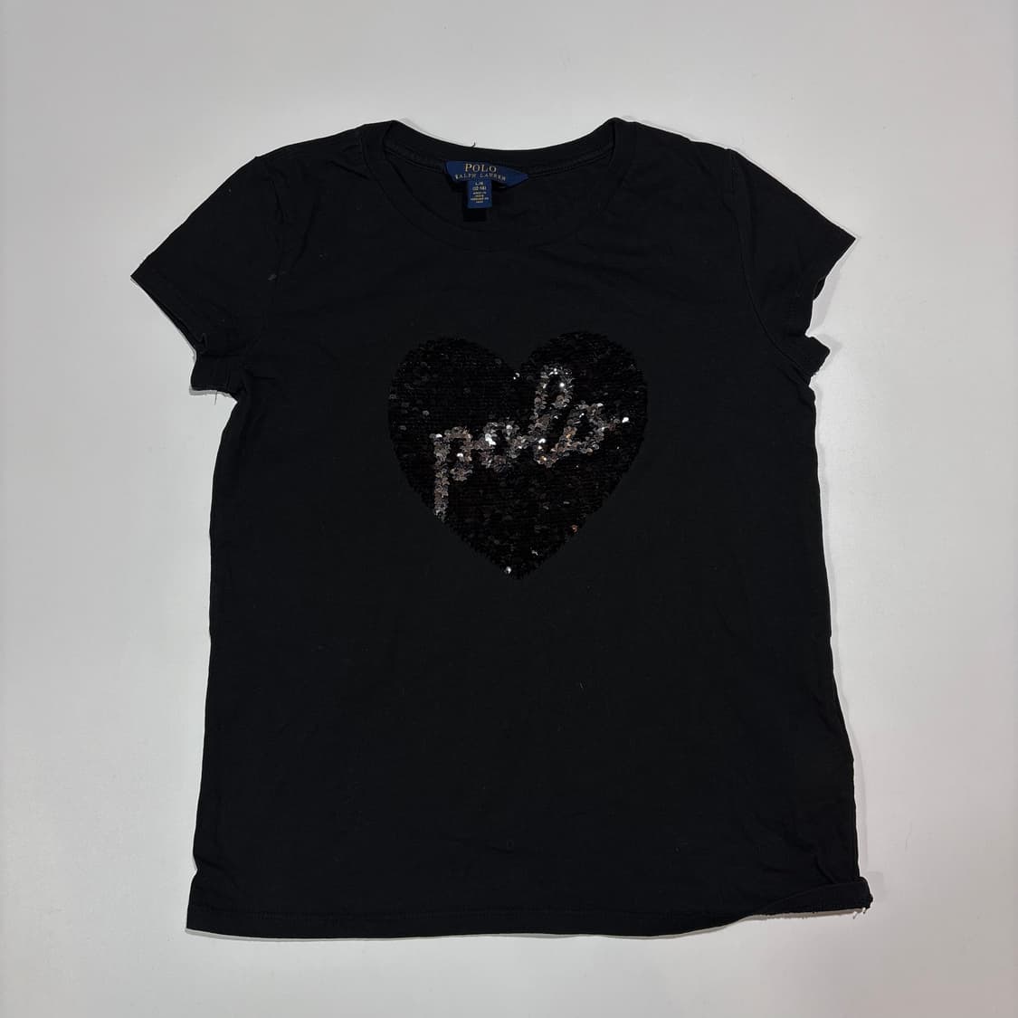 폴로랄프로렌 하트 스팽글 블랙 반팔 티셔츠 상품이미지1