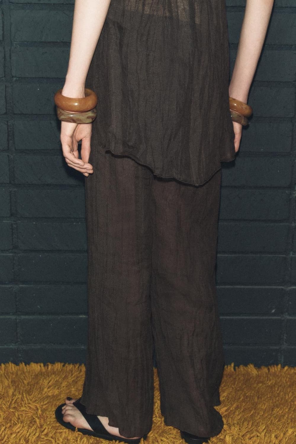 ZARA 자라 banding linen pleats pants 상품이미지3