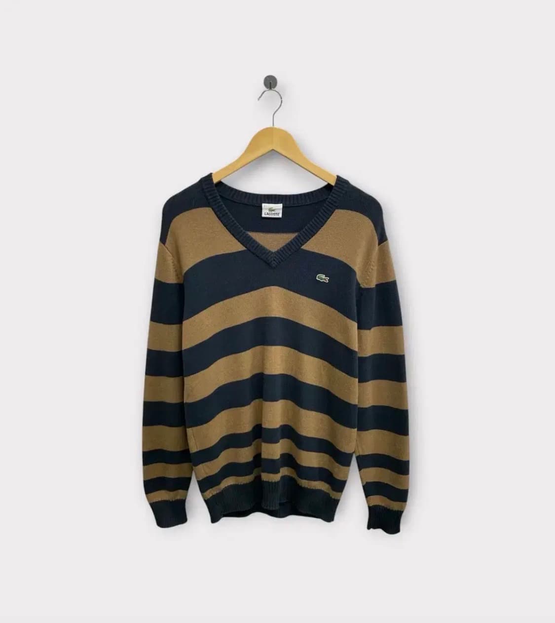 라코스테 스트라이프 브이넥 니트 95 상품이미지1