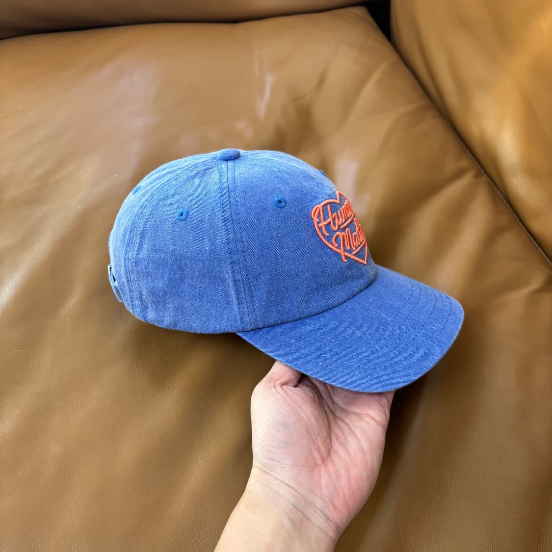 휴먼메이드 6패널 볼캡 모자 워시드 블루 상품이미지4