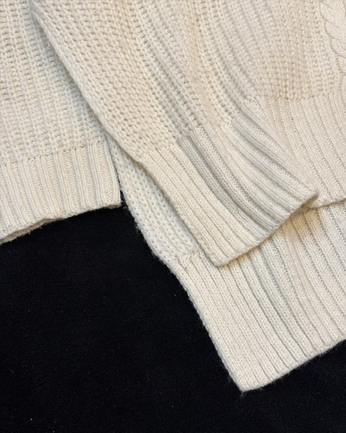 일본빈티지 언발란스 절개 니트 상품이미지7