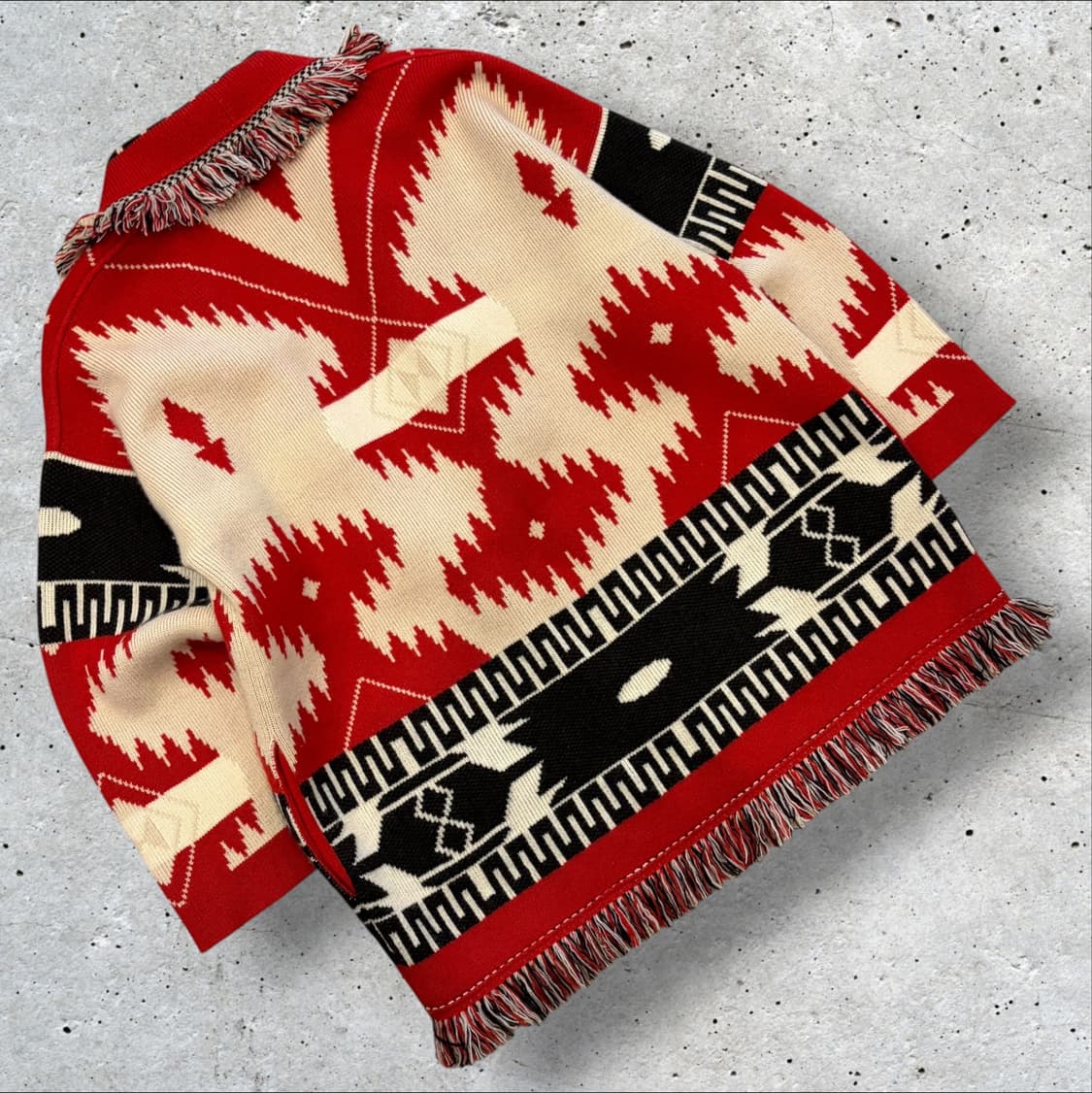 [M] 17FW 알라누이 패턴 프린지 캐시미어 가디건 D371 상품이미지2