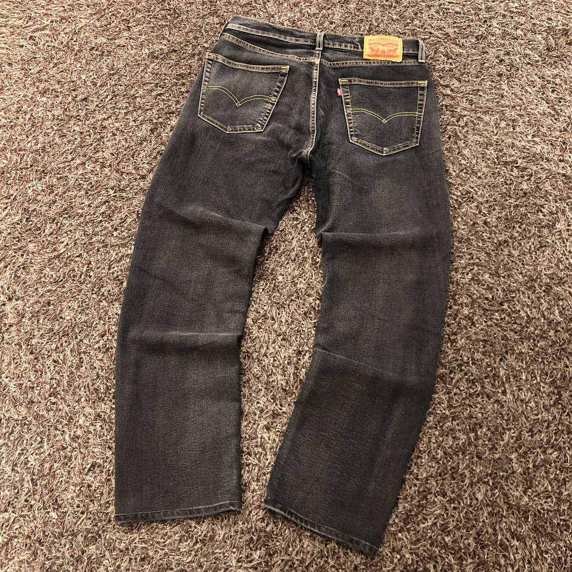리바이스 505 흑청 블랙 워싱 데님 팬츠 상품이미지4