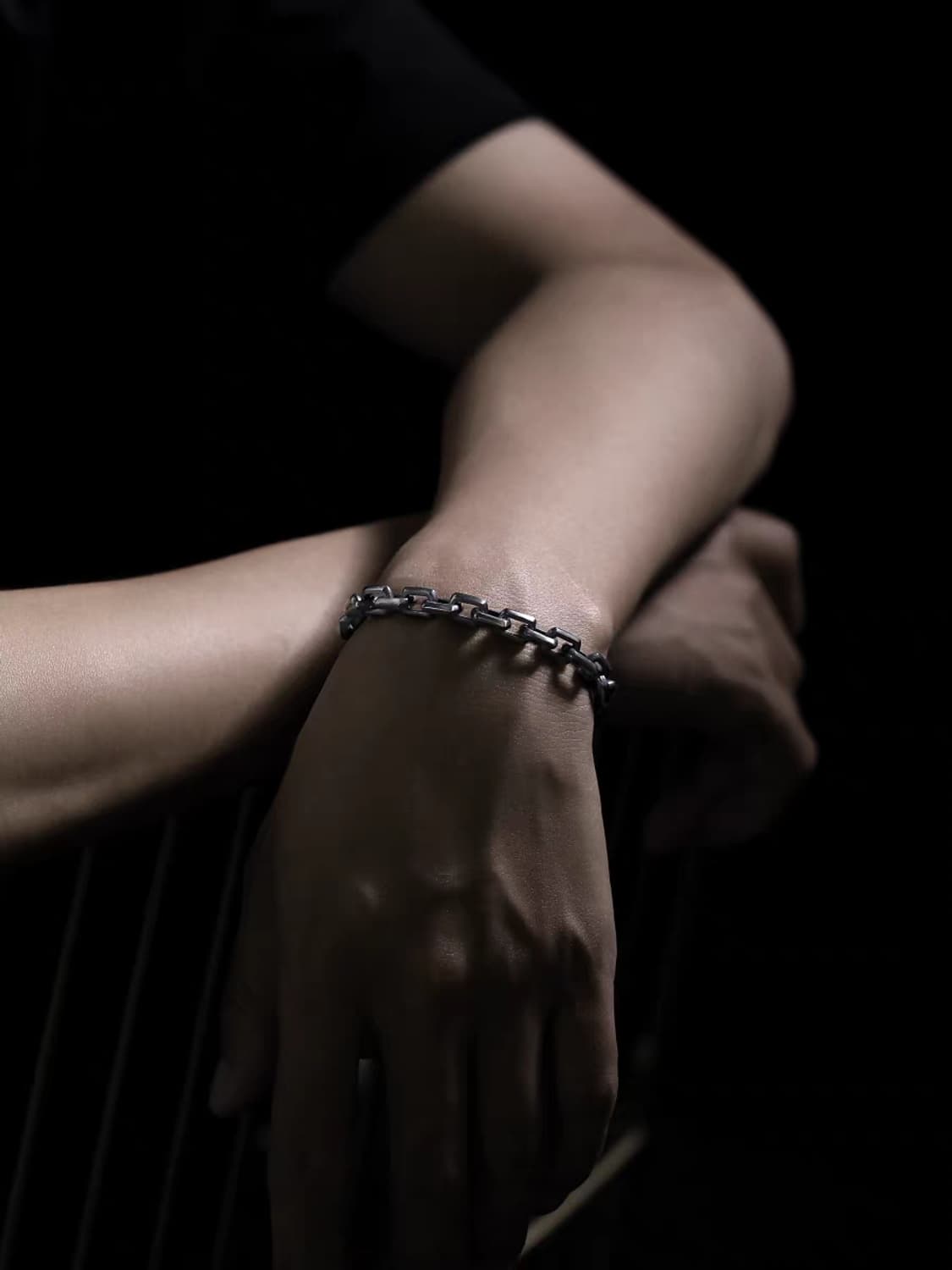 Oceanora S925 스털링 실버 남성용 골드 도금 헤 비 팔찌 상품이미지8