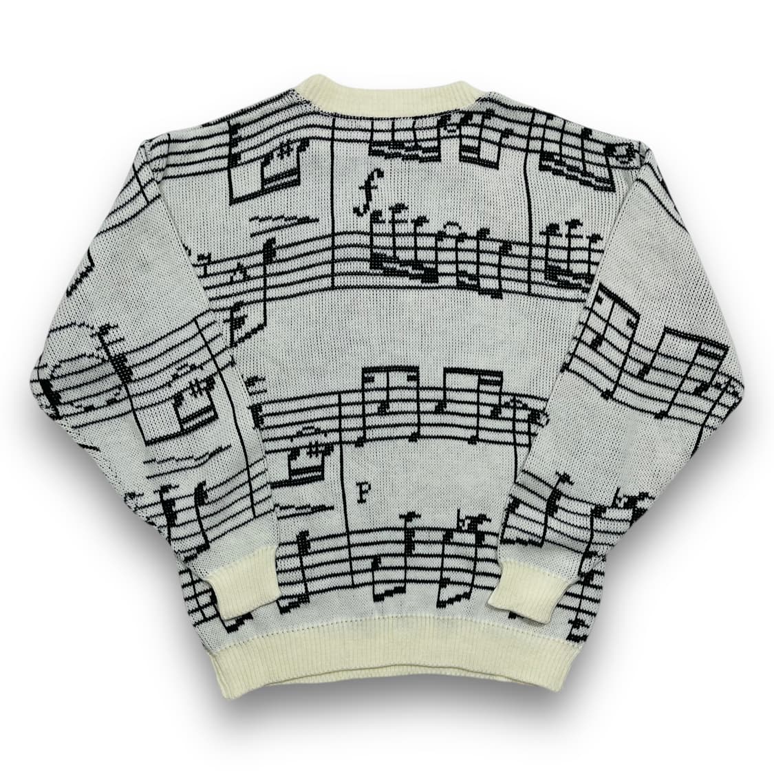 AIM 80s 음표 무늬 빈티지 스웨터 니트 상품이미지4