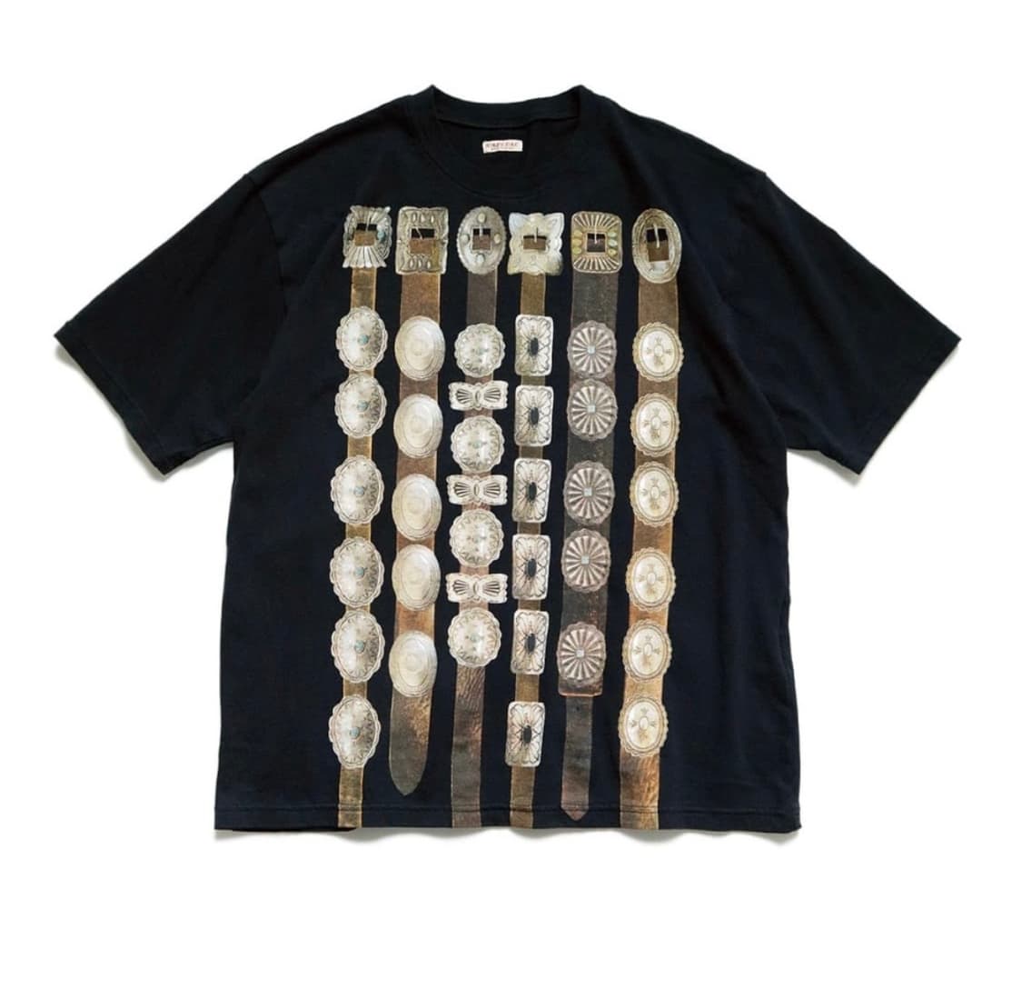 품절제품/미개봉새상품] kapital 캐피탈 콘초 천축 벨트 반팔 티셔츠 상품이미지1