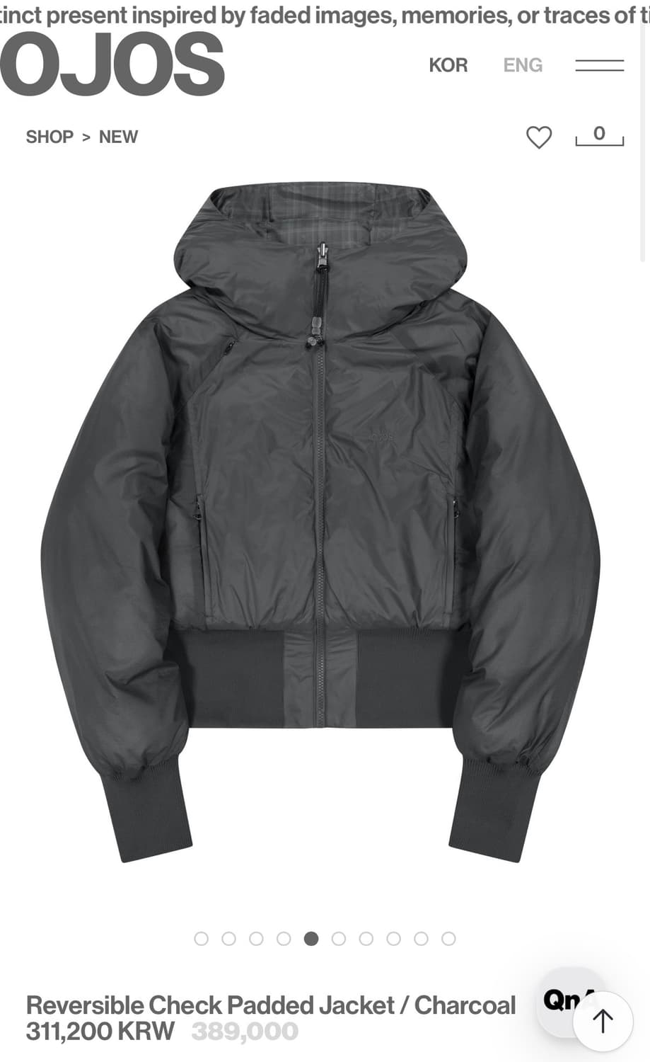 Ojos Reversible Check Padded Jacket  상품이미지2