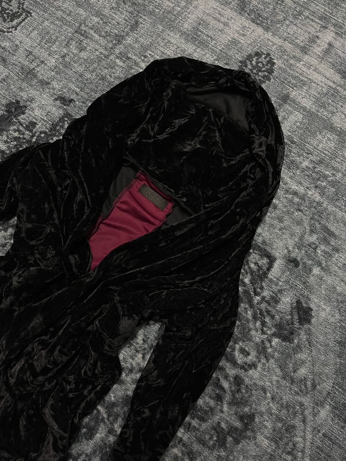 Midas 00s priest back cross velour cardi 상품이미지7