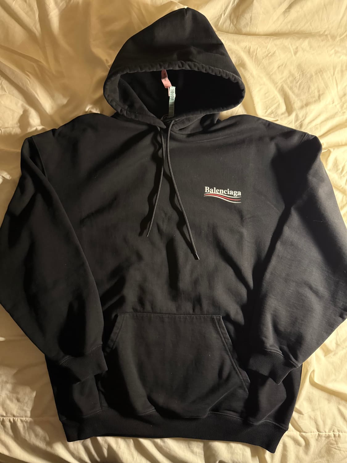 발렌시아가 웨이브로고 후드티 상품이미지2