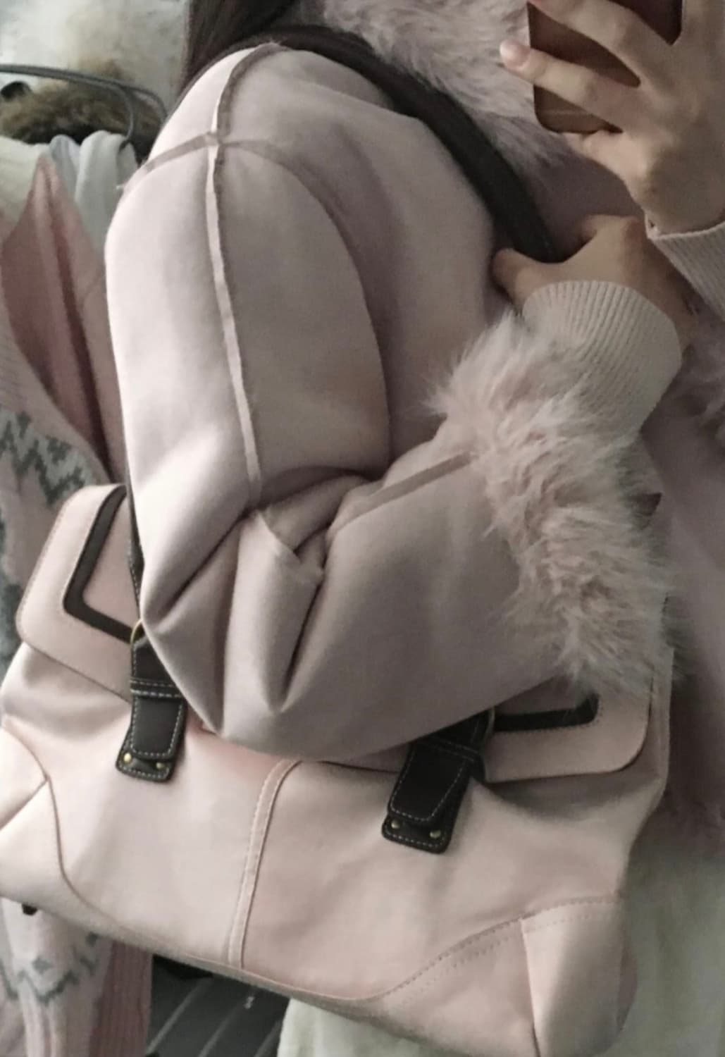 핑크 브라운 딸초 딸기초코 빈티지 가방 핀터 갸루  상품이미지2