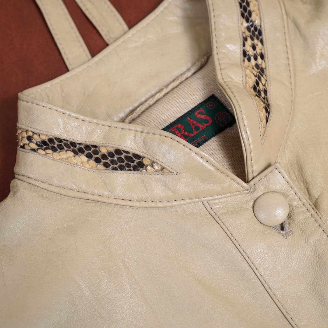 Torras 90s 스페인 램스킨 & 파이톤 레더자켓 상품이미지5