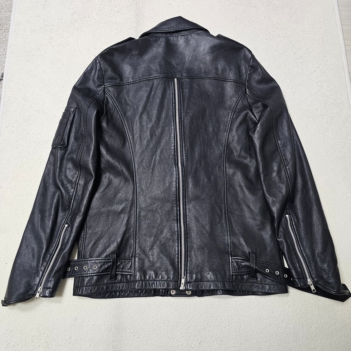 L 남자 양가죽 라이더 가죽 자켓 상품이미지5
