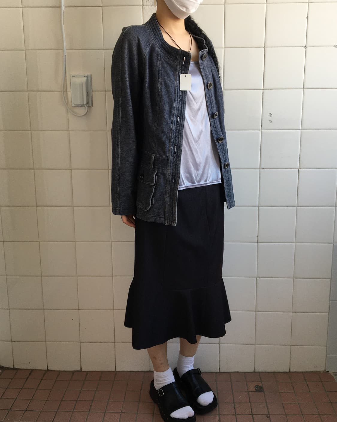 Belted high neck jacket 상품이미지7