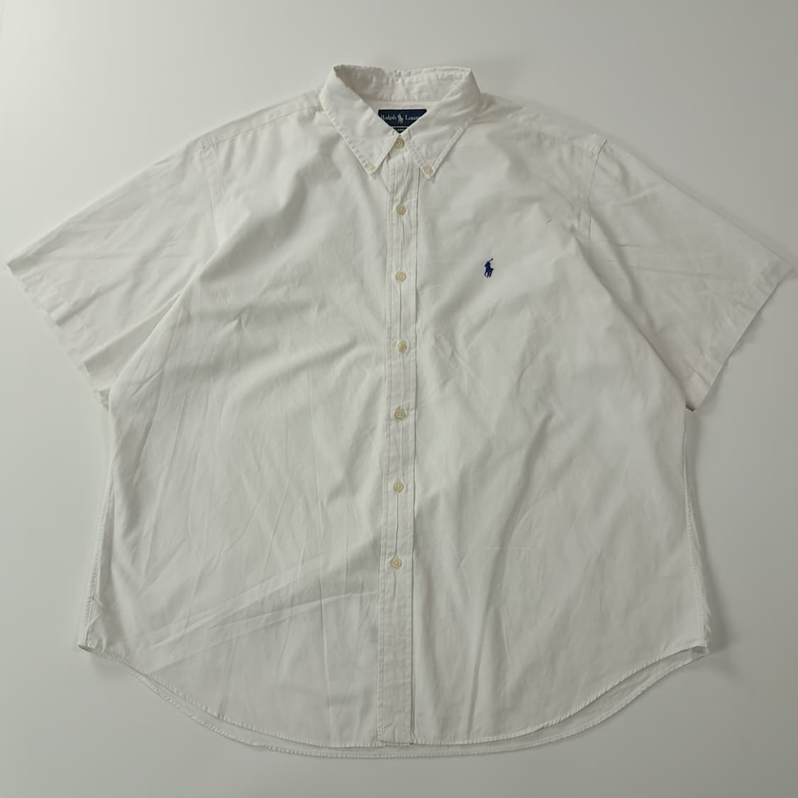 CJ497 2XL 폴로 클래식핏 00s 화이트 반팔 셔츠 남방 상품이미지1